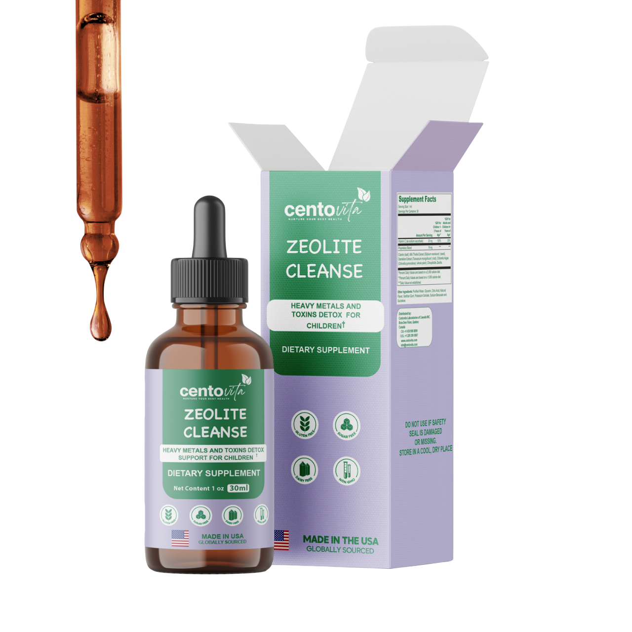 Zeolite Cleanse Drops for Kids – Natural Immune & Brain Support – 30ml